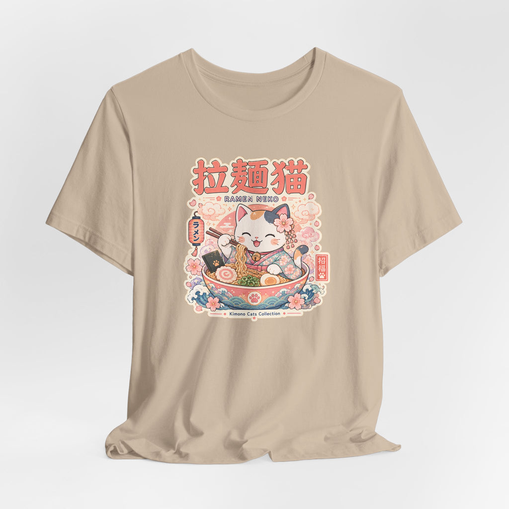 Ramen Neko Tee — Cute Maneki Cat Ramen Bowl Japanese Style T‑Shirt
