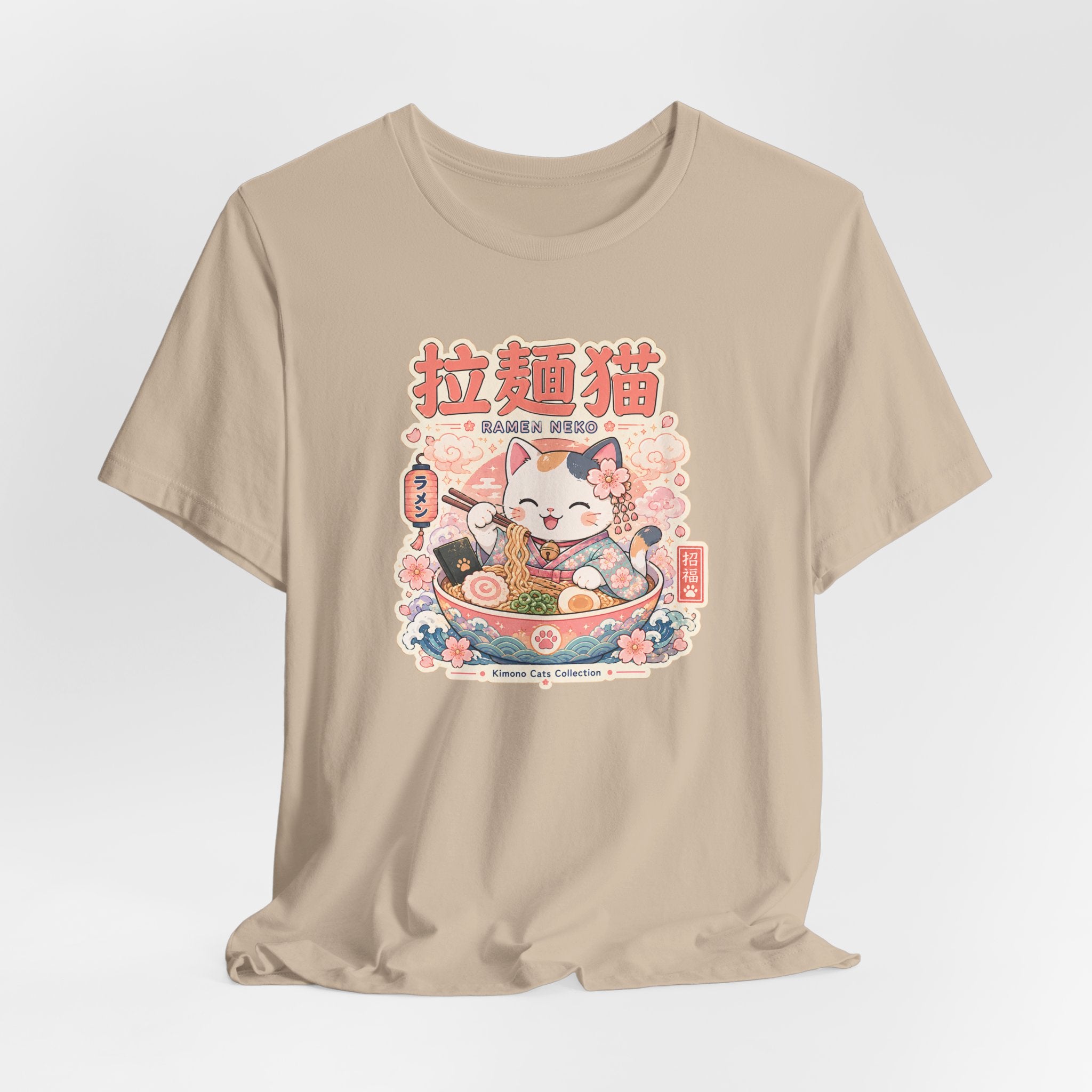 Ramen Neko Tee — Cute Maneki Cat Ramen Bowl Japanese Style T‑Shirt