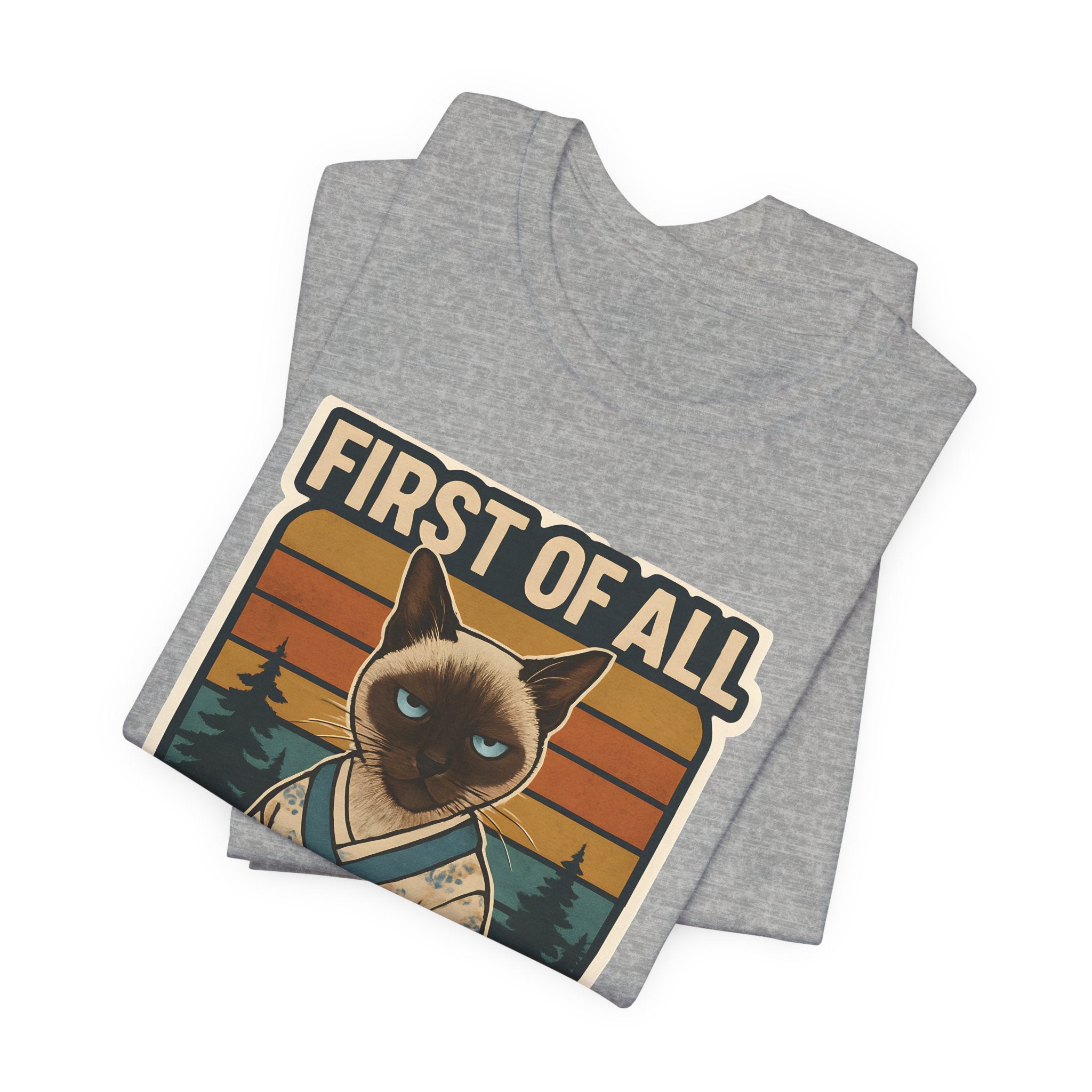 Siamese Cat Samurai "First of All I'm a Delight" T-Shirt