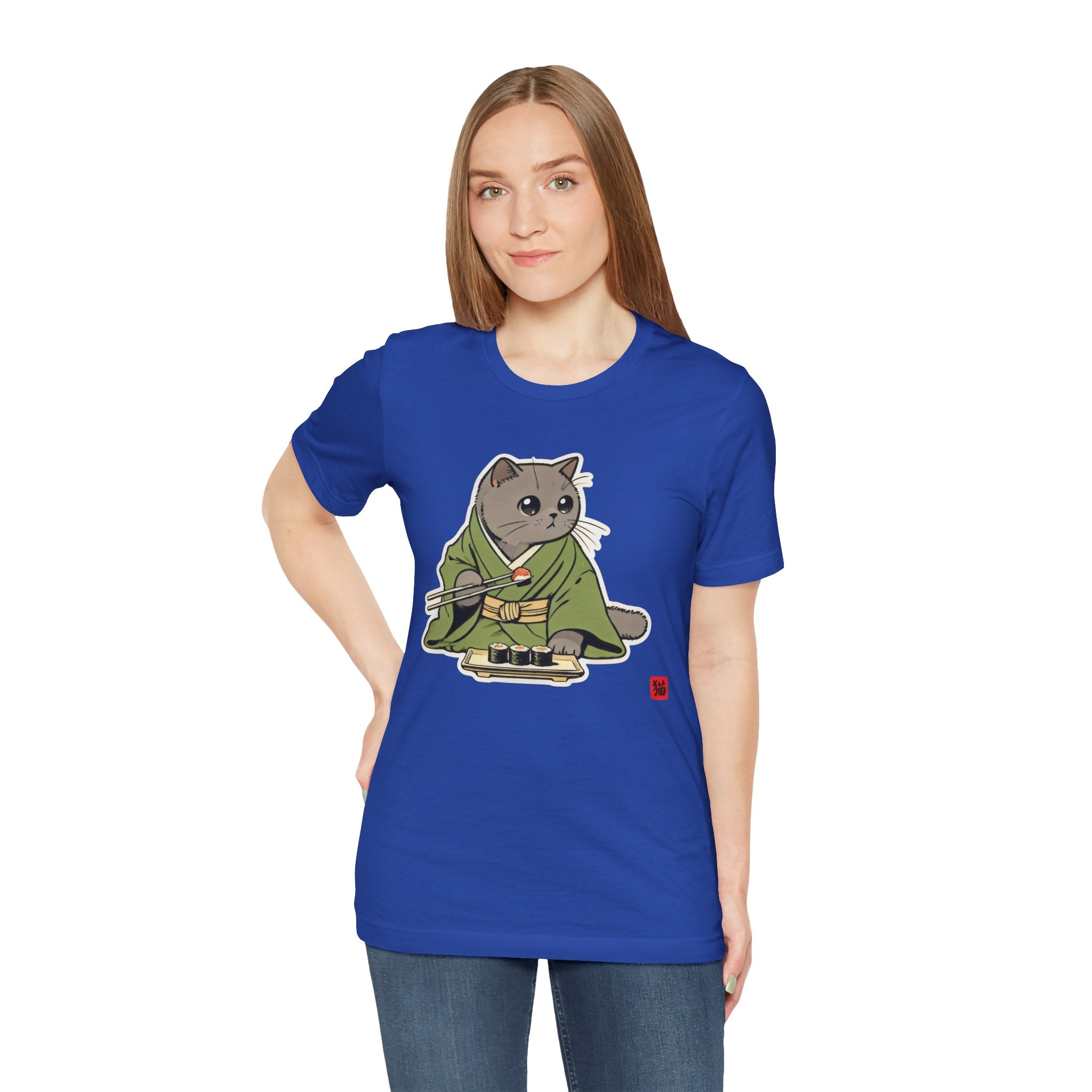 Sushi Cat Shirt - Adorable Japanese Cat Tee for British Shorthair Lovers - Kimono Cats Collection