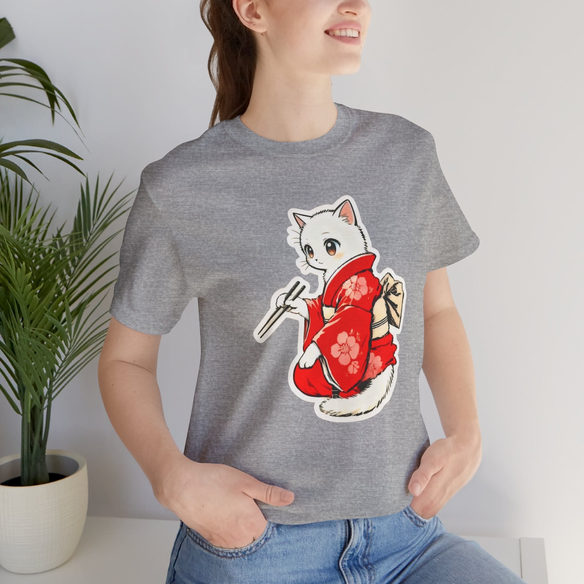 Sushi Kimono Cat Shirt - Cute Japanese Tee