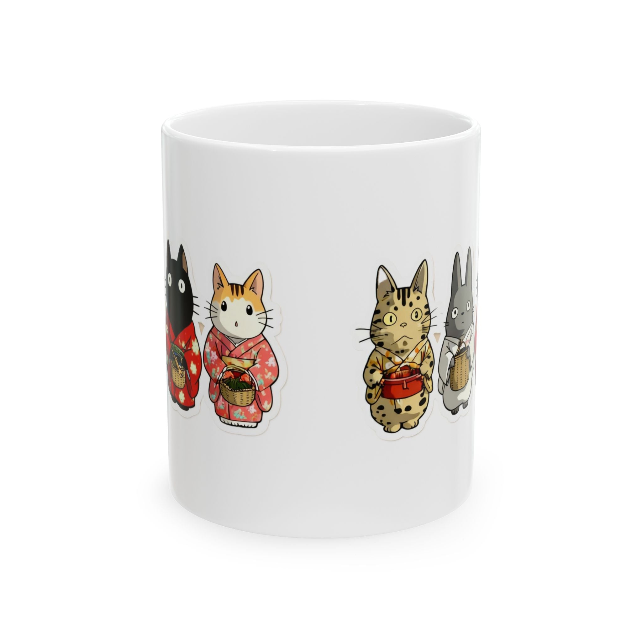 Kawaii Neko Cats in Kimono Tokyo Cats Gift Mug (11oz & 15oz) - Kimono Cats Collection