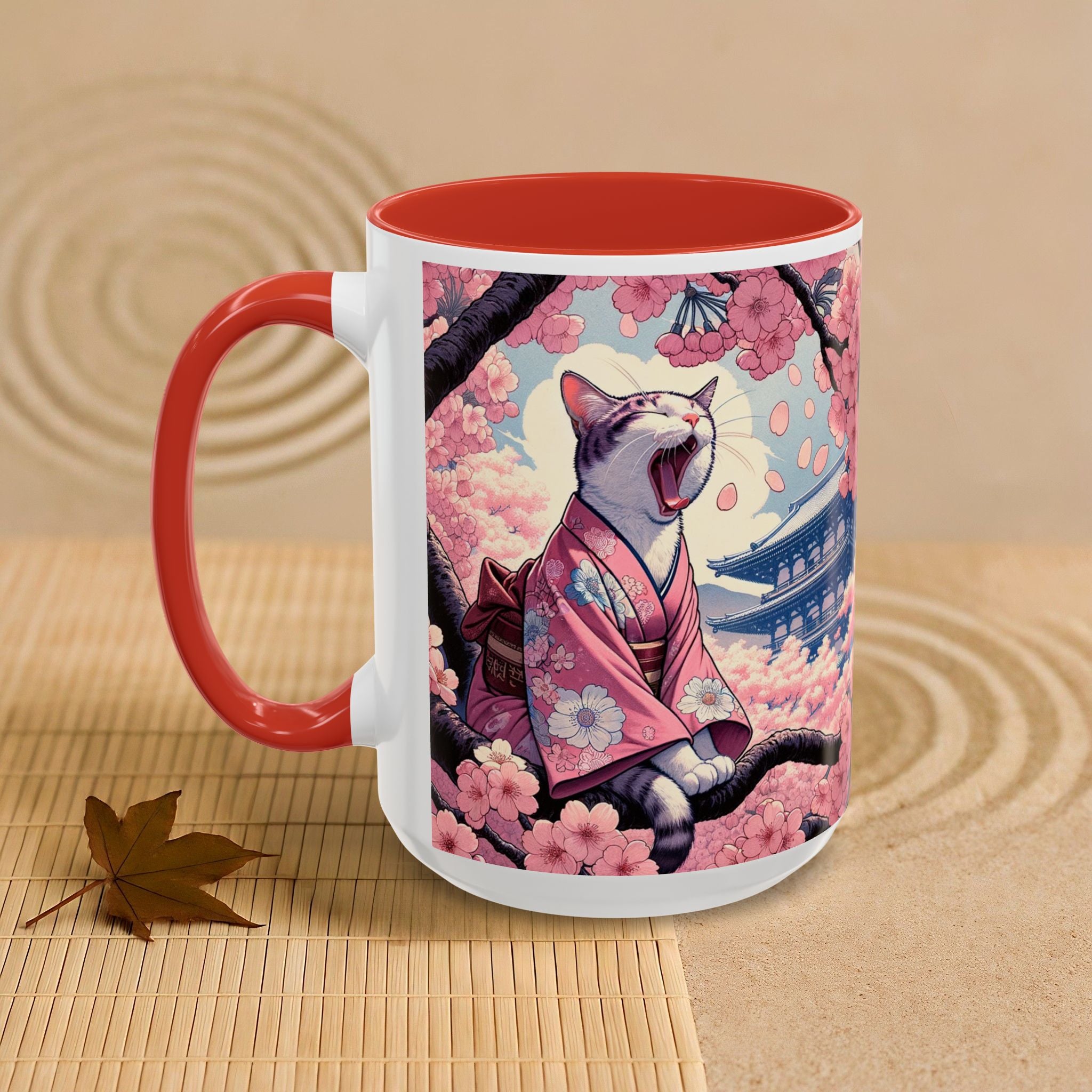 Coffee Mug Sakura Cat in Kimono
