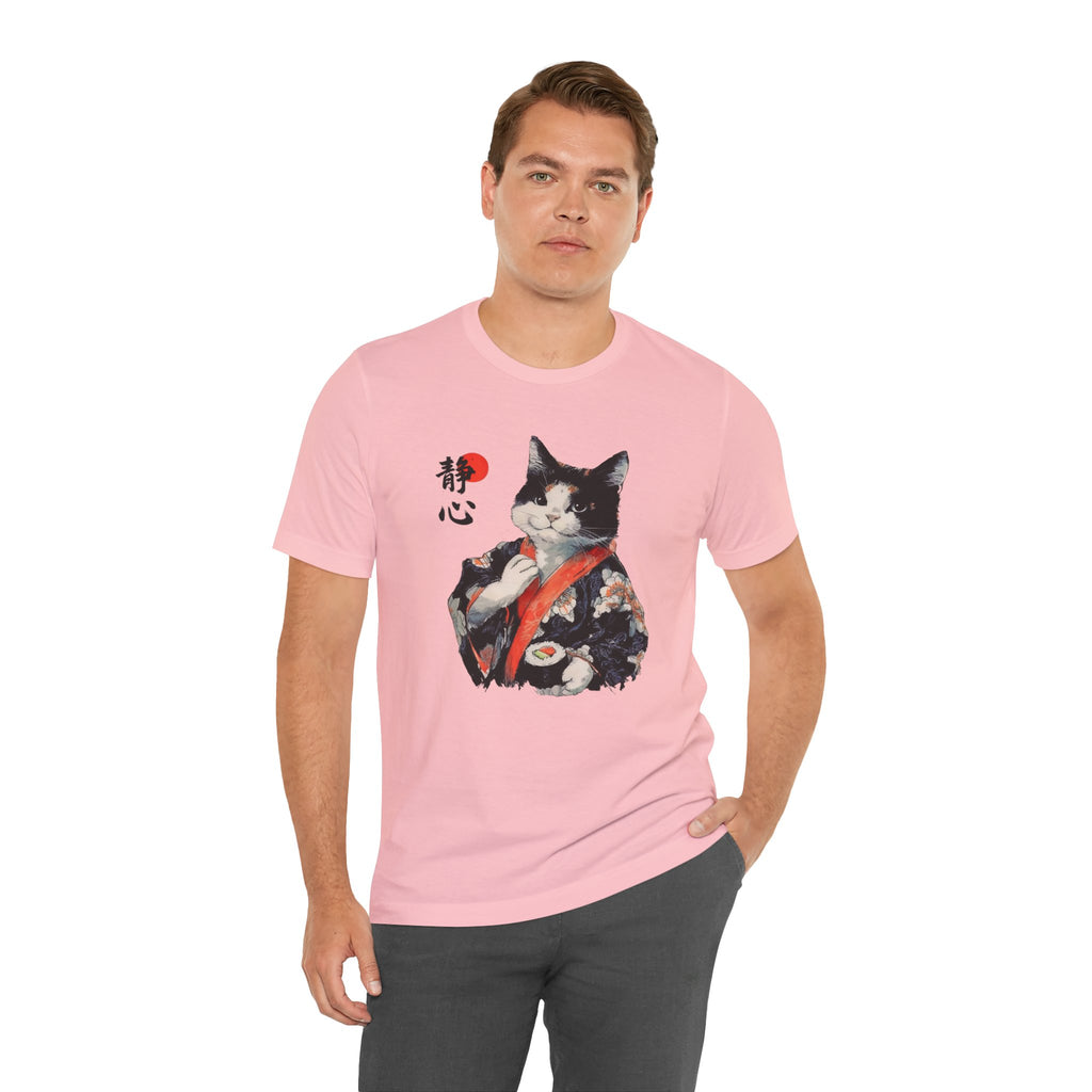Sushi Cat T-Shirt | Japanese Kimono Neko