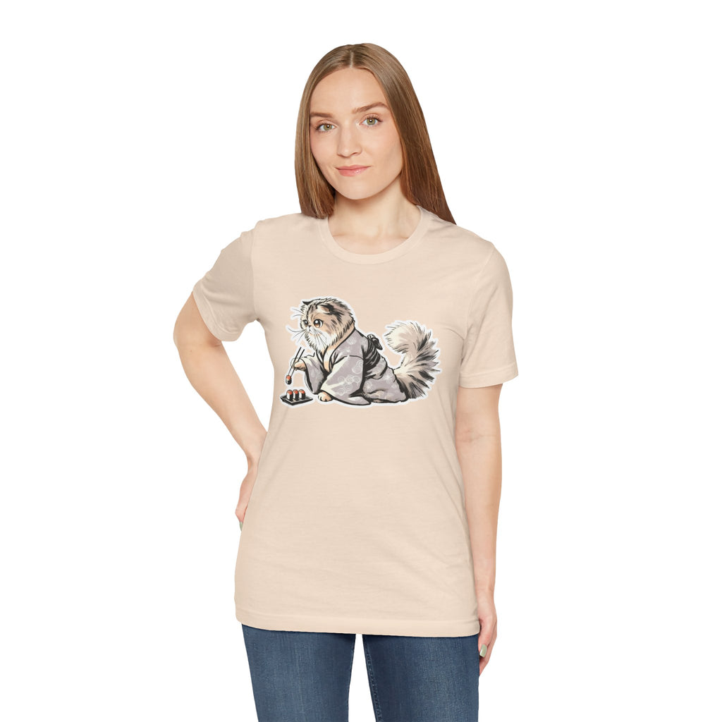 Sushi Cat Chopsticks Shirt - Cute Japanese Tee