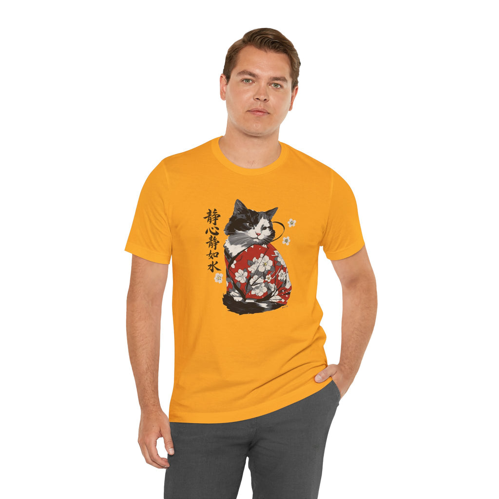 Sakura Neko Cat Tee | Kimono Cat Silhouette, Meow Nyan Japan