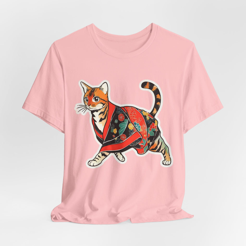 Cute Japanese Cat Shirt Kimono Kitty Tee