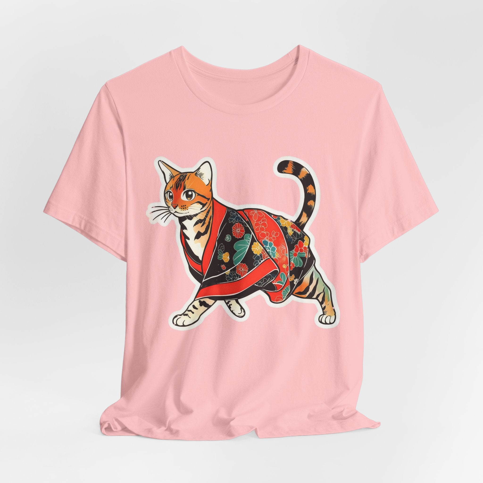 Cute Japanese Cat Shirt Kimono Kitty Tee