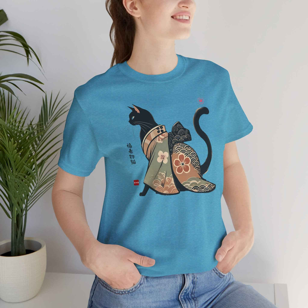 Lucky Kimono Cat Tee – Unisex