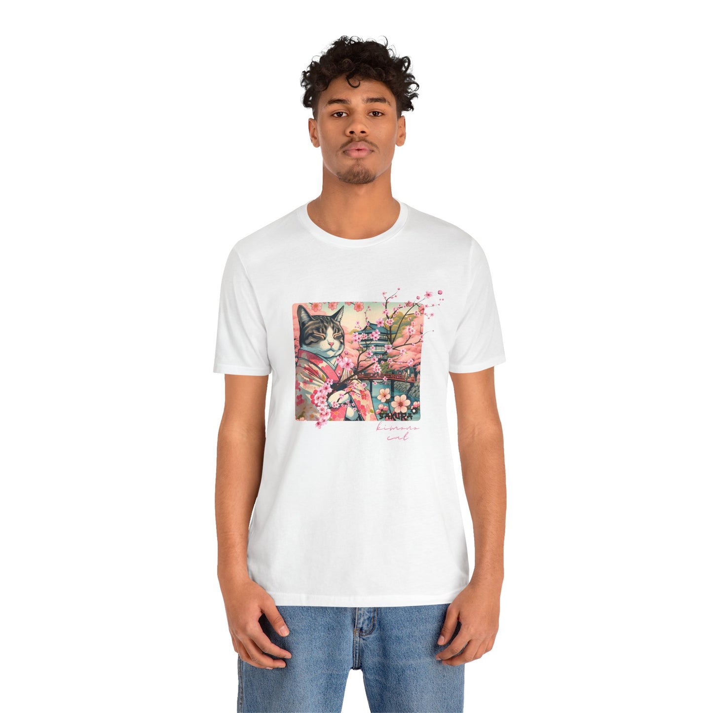 Sakura Kimono Cat Tee - Unisex