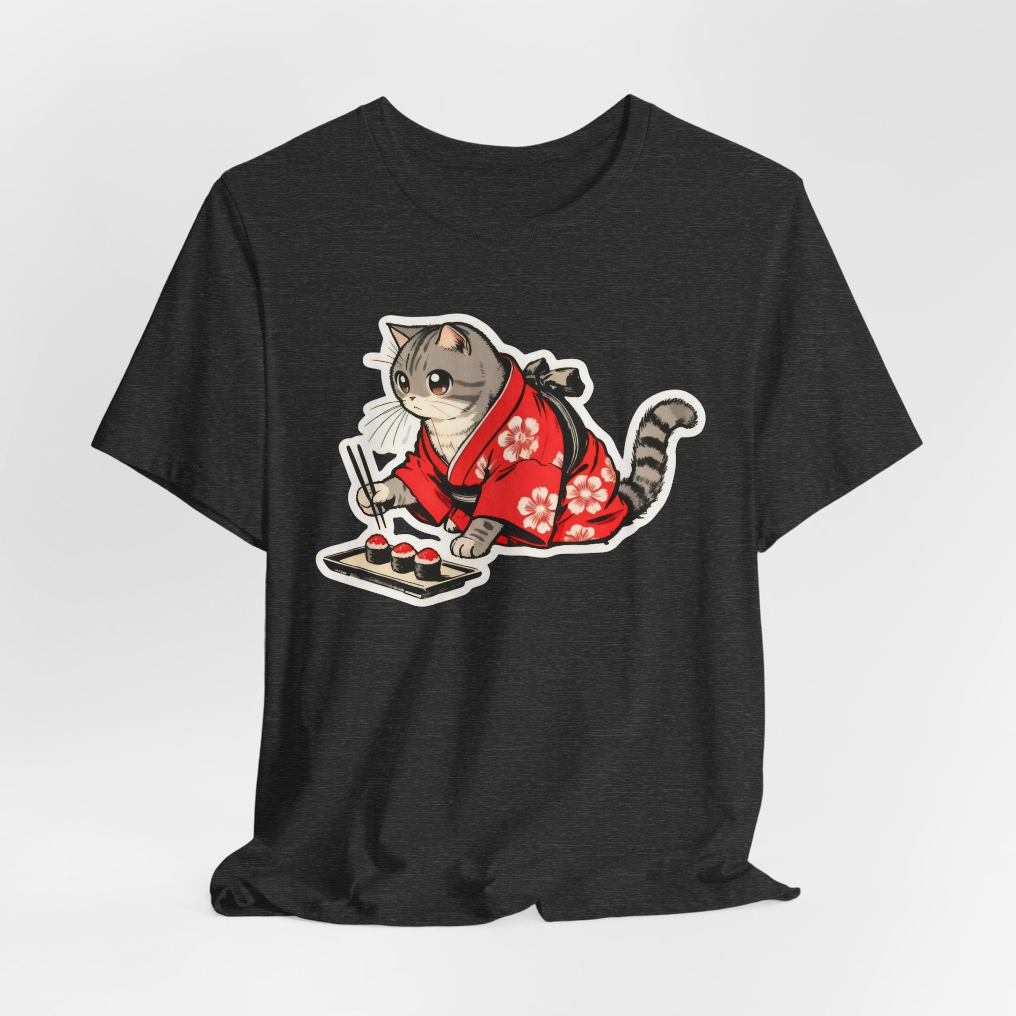 Sushi Cat T-Shirt - Kawaii Kimono Cat