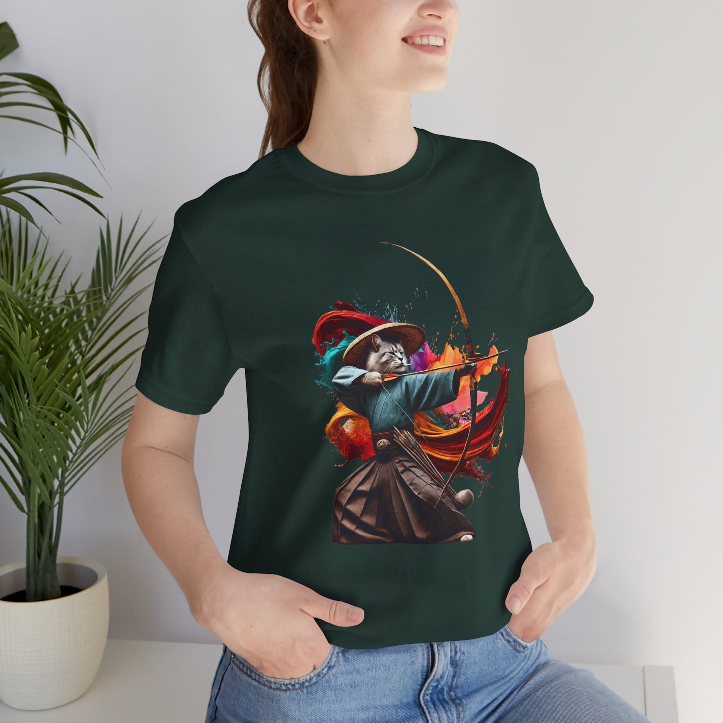 Kyudo Archer Cat Tee – Unisex