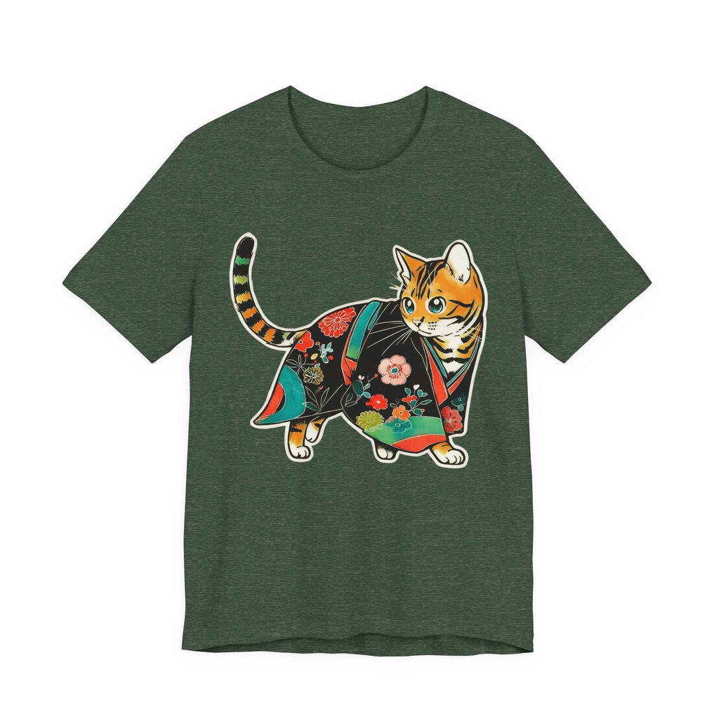 Japanese Kawaii Cat Shirt Quiet Cute Kimono Tee