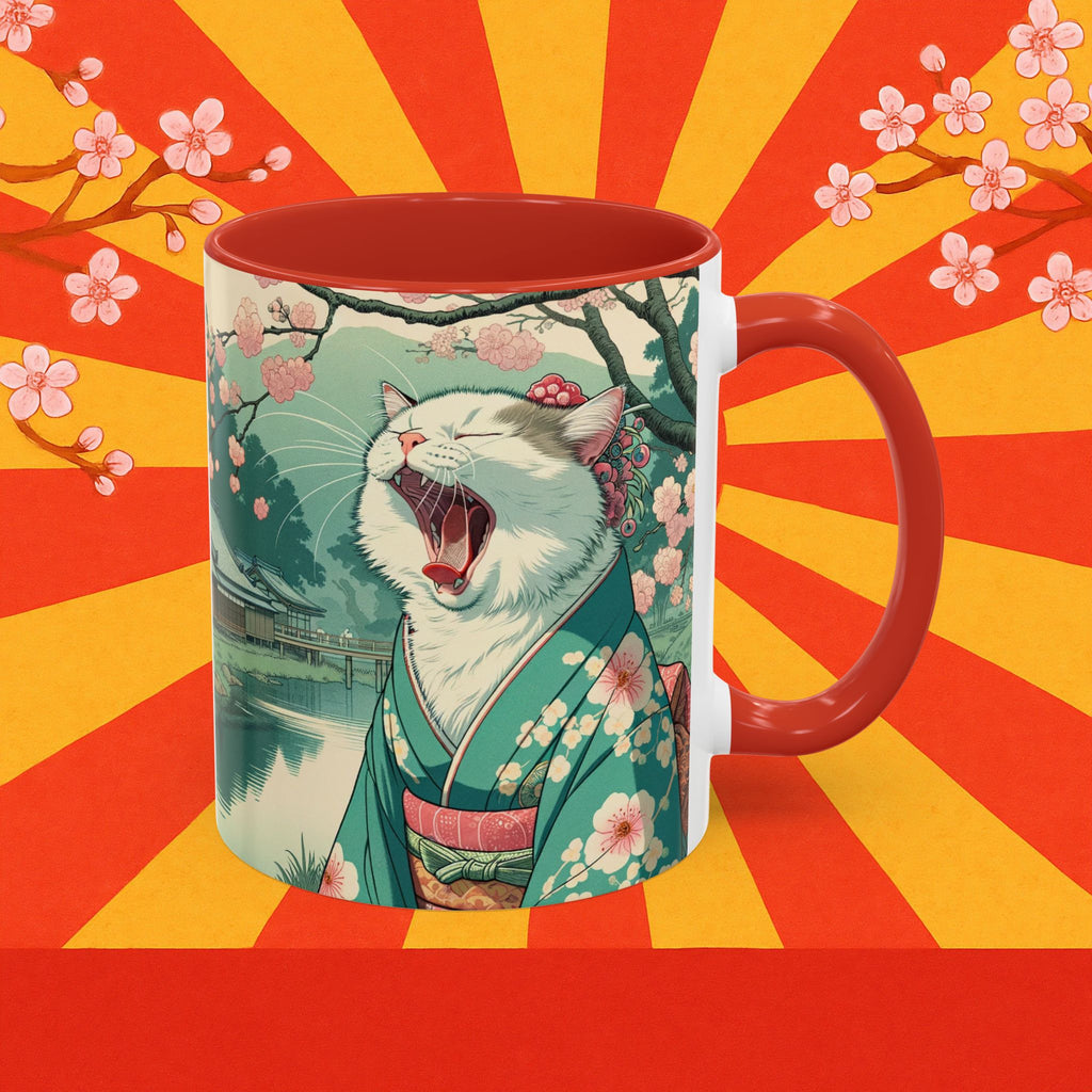 Cute Geisha Cat Mug - Kimono Cat Lover Gift