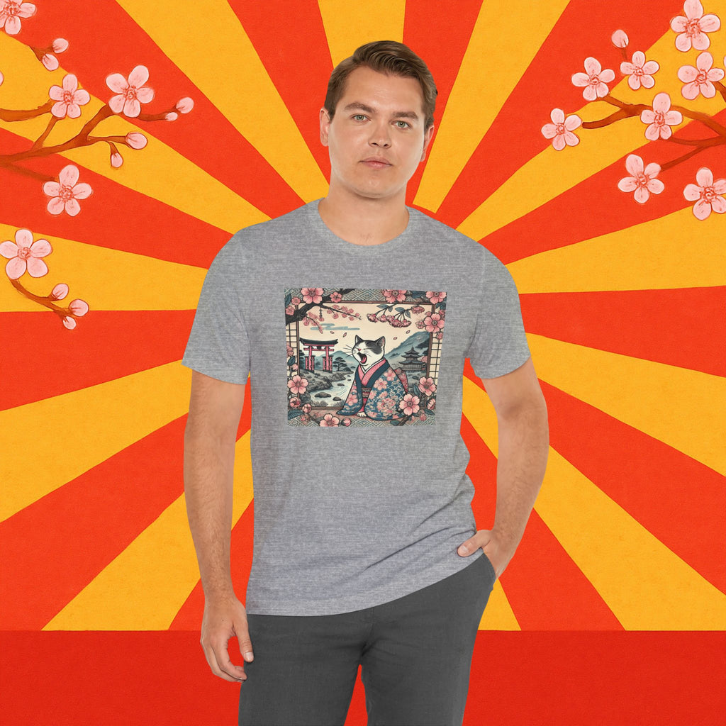 Kimono-Katze T-Shirt: Faule japanische Zen-Katze