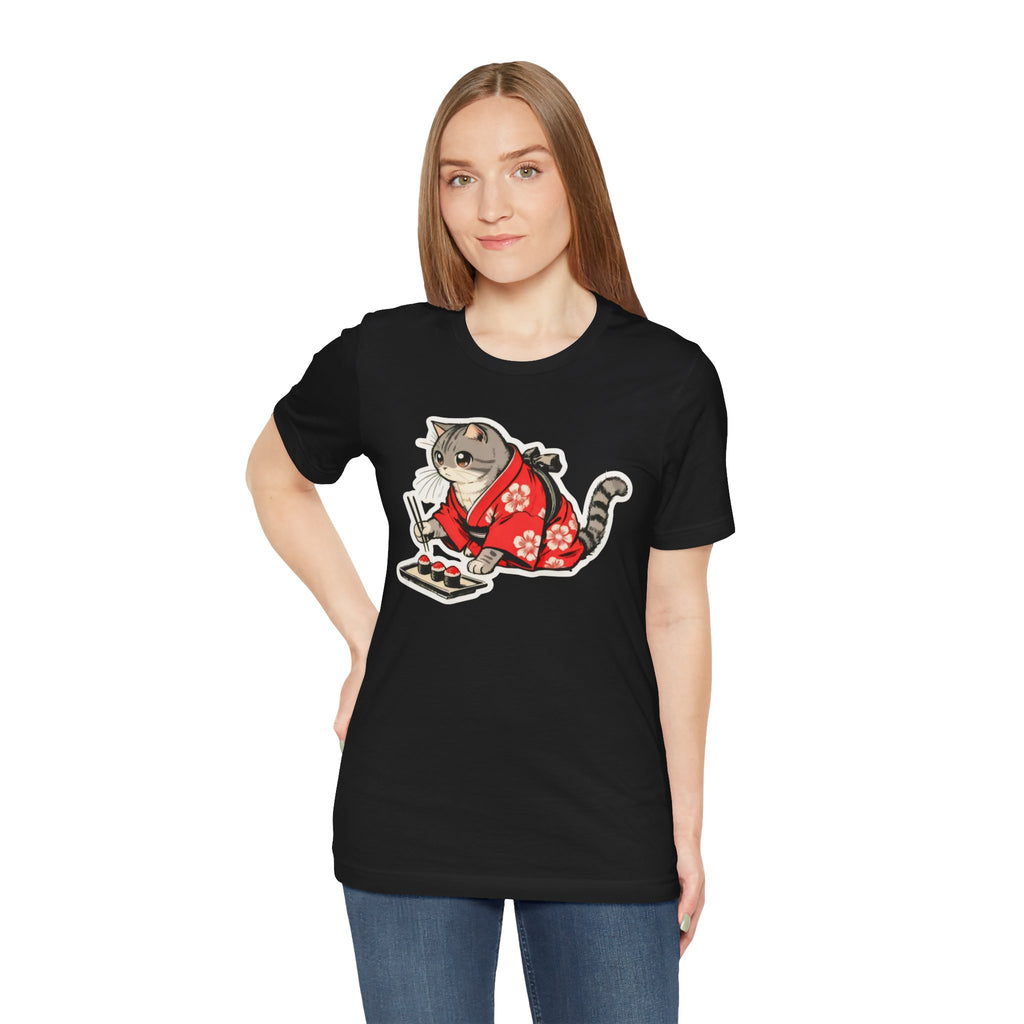 Sushi Cat T-Shirt - Kawaii Kimono Cat