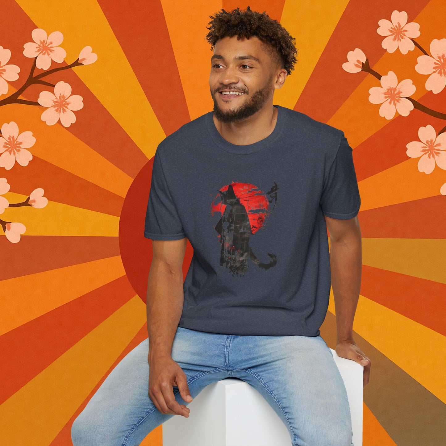 Samurai Cat Japanese Art T-Shirt