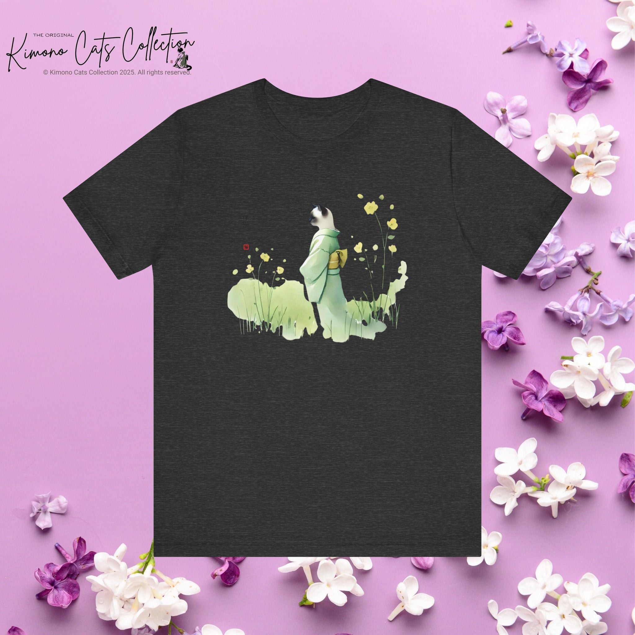 Zen Wildflower Cat T-Shirt
