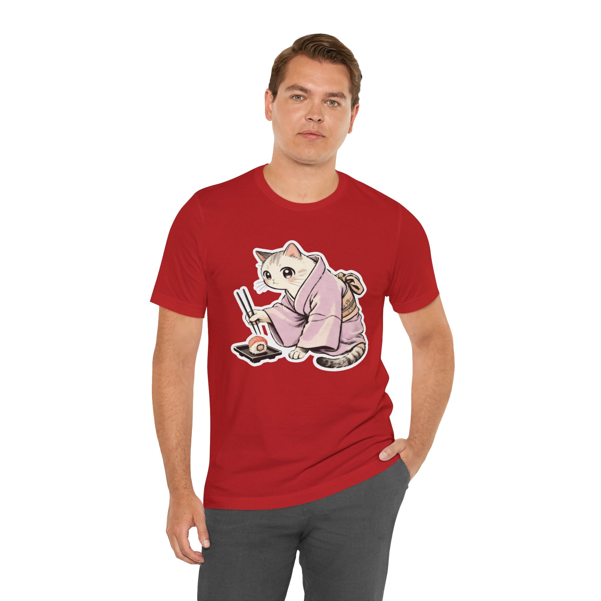 Sushi Cat Shirt - Japanese Kimono Cat Tee