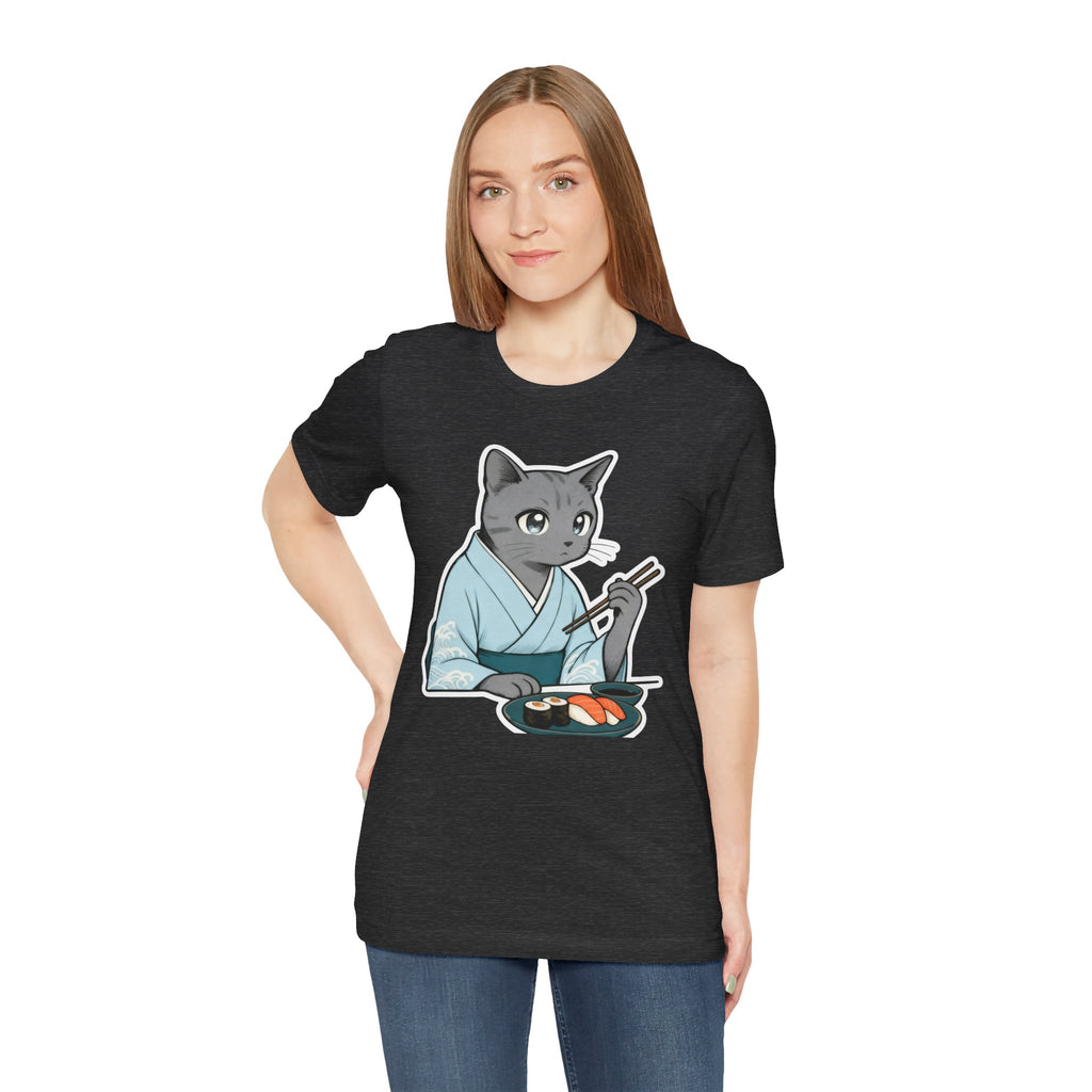 Sushi Kimono Cat Shirt - Japanese Dinner Date Cat Tee