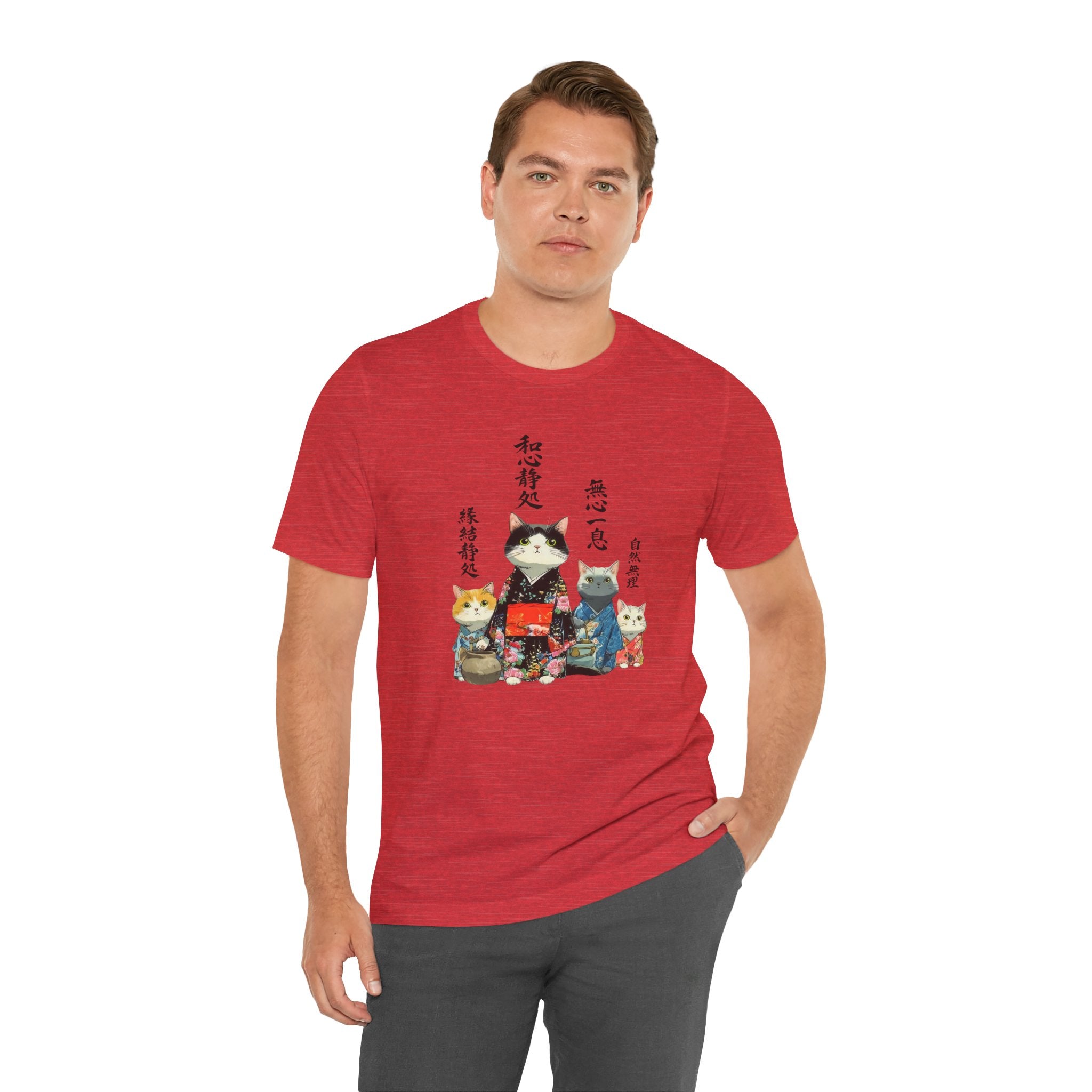 Zen Kimono Cats T-Shirt | Japanese Cat Illustration
