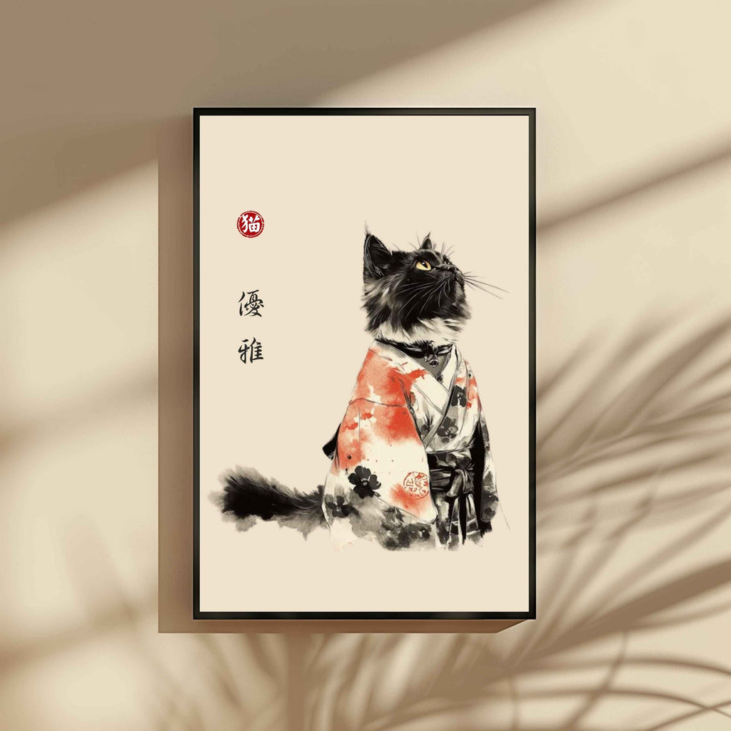 The Kimono Cats Collection: 50+ Printable Japanese Wall Art Designs