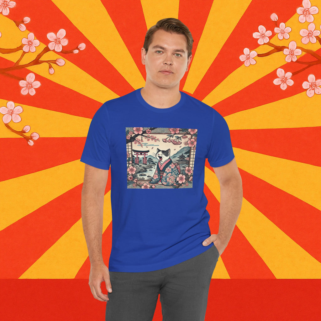 Kimono-Katze T-Shirt: Faule japanische Zen-Katze