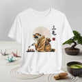 Calico Cat Sushi T-Shirt - Adorable Kimono Design with a Cute Cat Eating Sushi