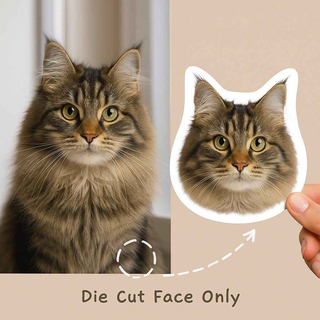 Custom Pet Stickers - Waterproof Vinyl Die Cut from Your Pet Photo, Unique Dog & Cat Stickers