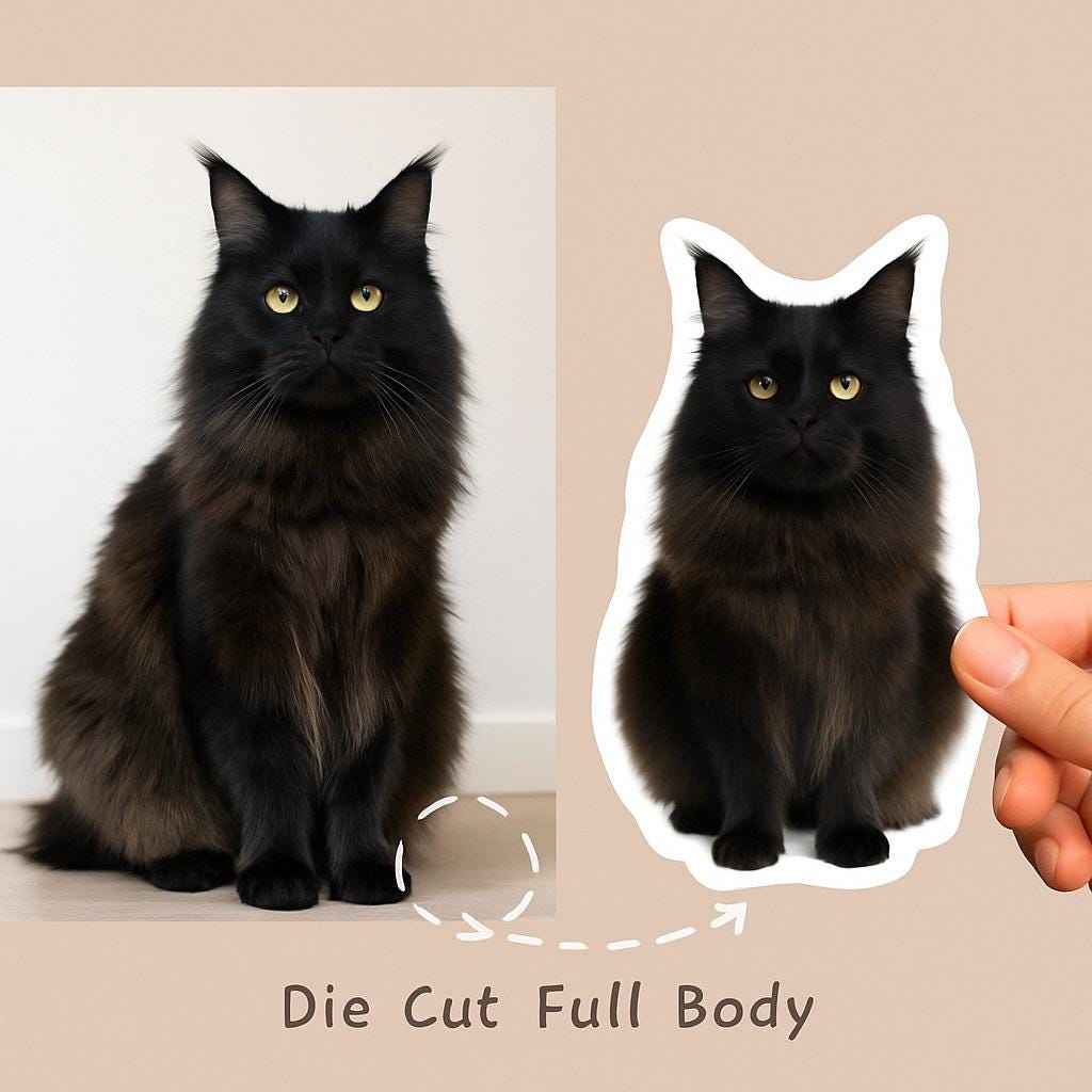 Custom Pet Stickers - Waterproof Vinyl Die Cut from Your Pet Photo, Unique Dog & Cat Stickers