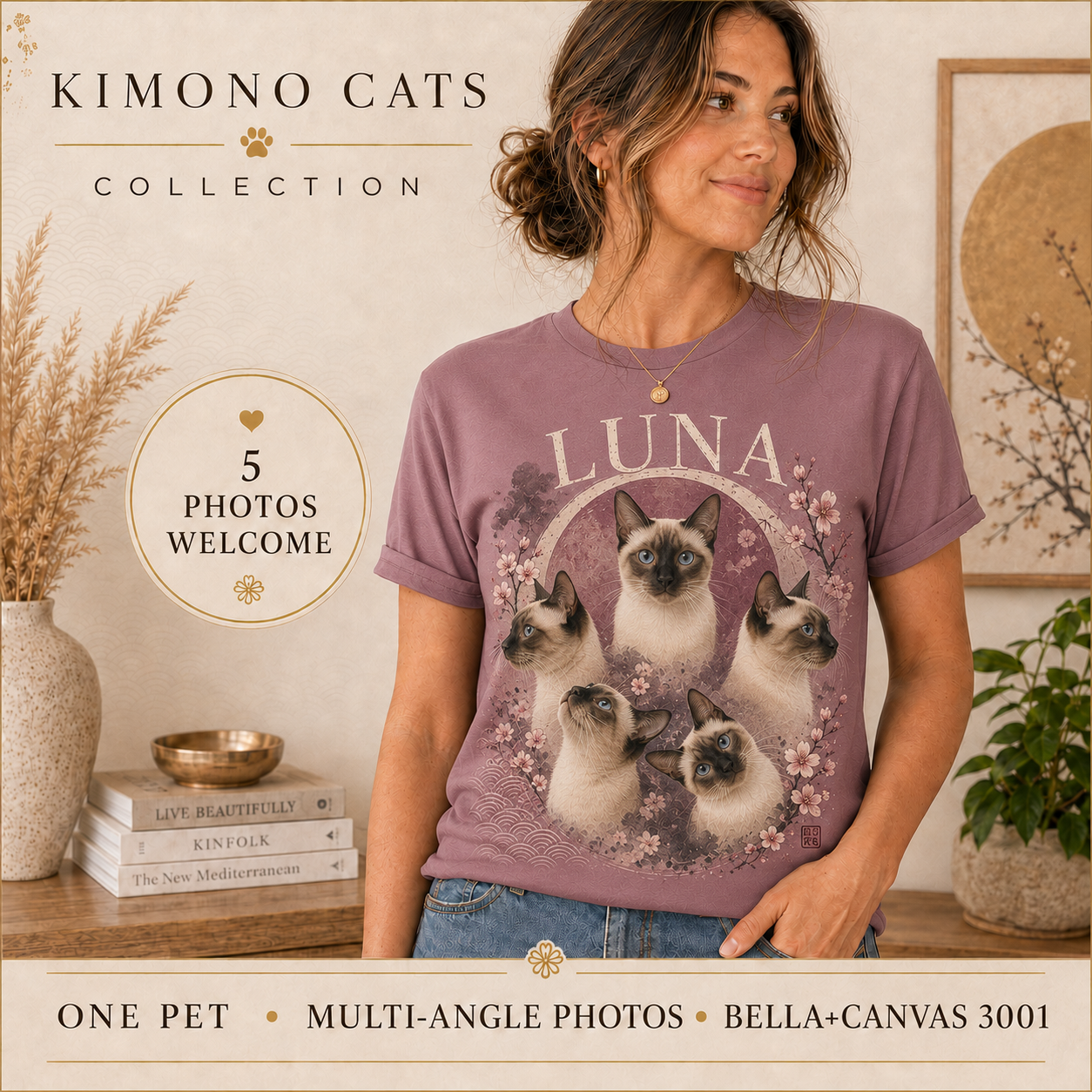 Custom Vintage Pet Shirt, Personalized Dog Cat Photo Tee, Pet Name Bootleg T-Shirt, Bella Canvas 3001 Gift