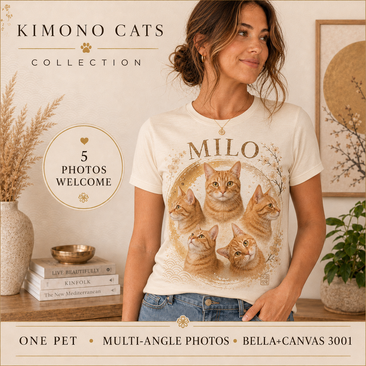Custom Vintage Pet Shirt, Personalized Dog Cat Photo Tee, Pet Name Bootleg T-Shirt, Bella Canvas 3001 Gift