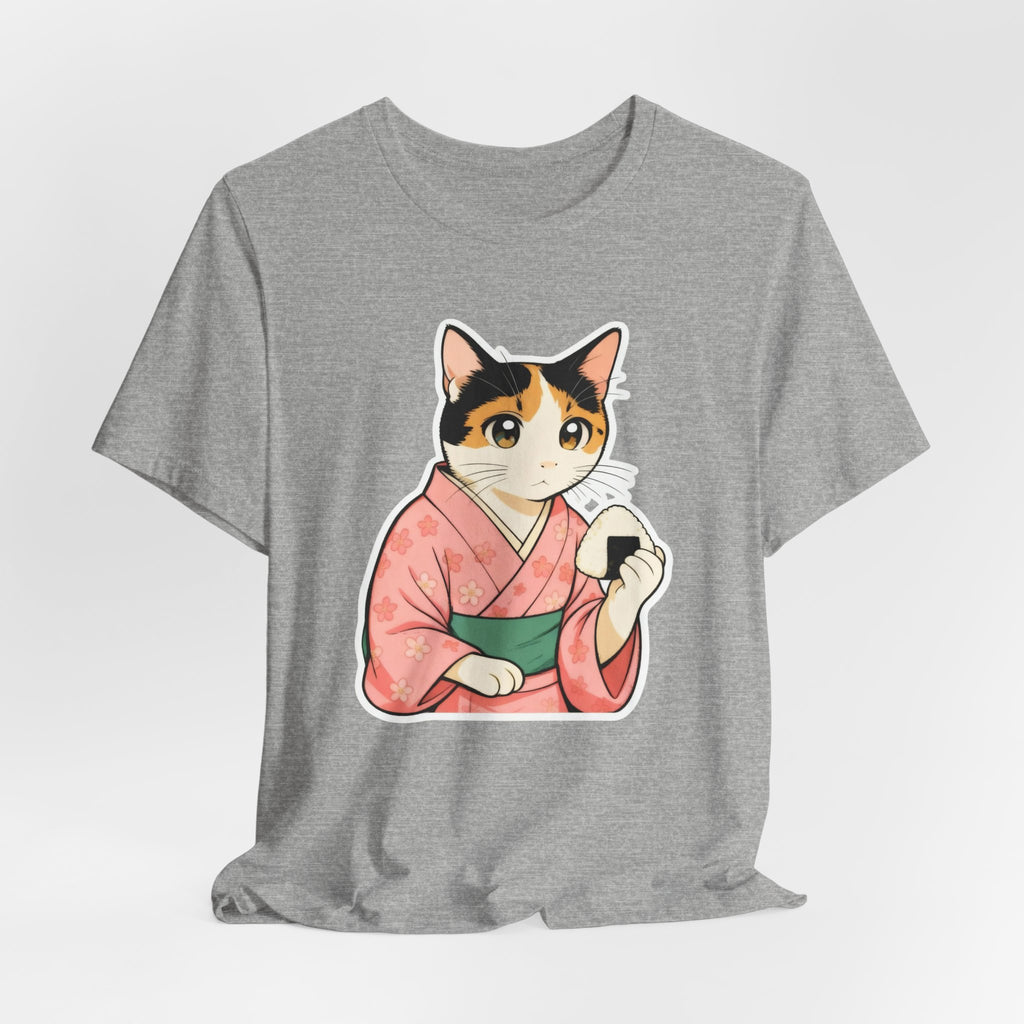 Onigiri Kimono Cat Shirt - Cute Japanese Comfort Food Tee