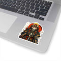Kitsune Samurai Sticker | Kiss-Cut Vinyl, Japanese Warrior Art