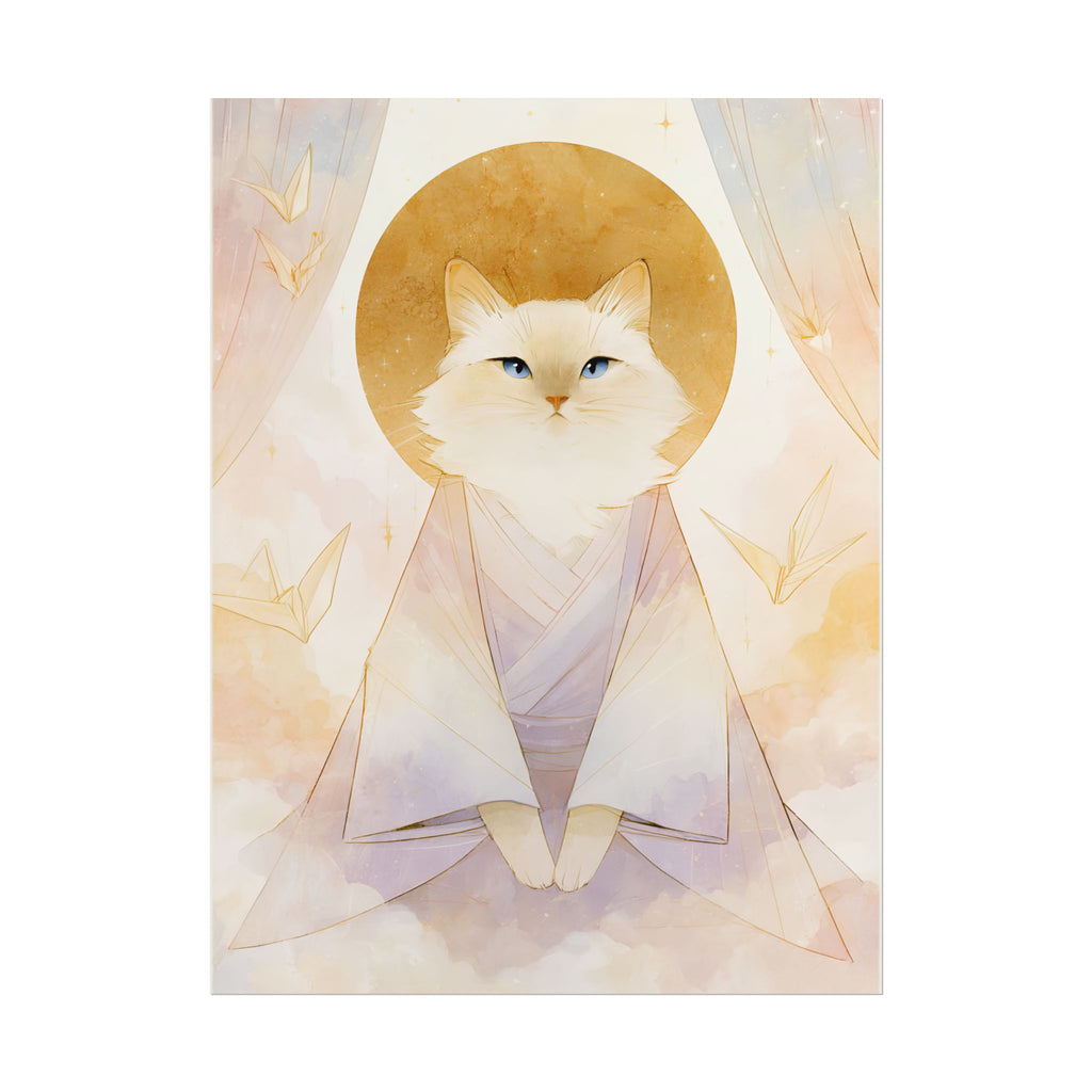 Cat Saint Poster - Sacred Ragdoll Art Print (Rolled Poster)