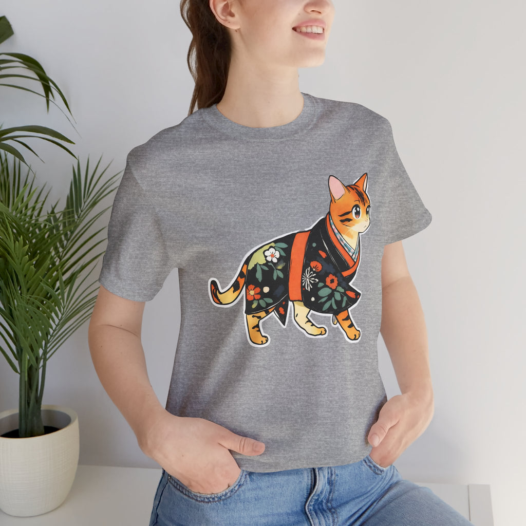 Peaceful Kimono Cat Shirt - Zen Japan Tee for Cat Lovers - Kimono Cats Collection