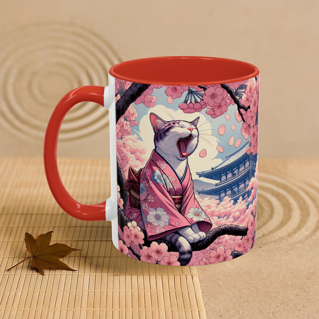 Coffee Mug Sakura Cat in Kimono