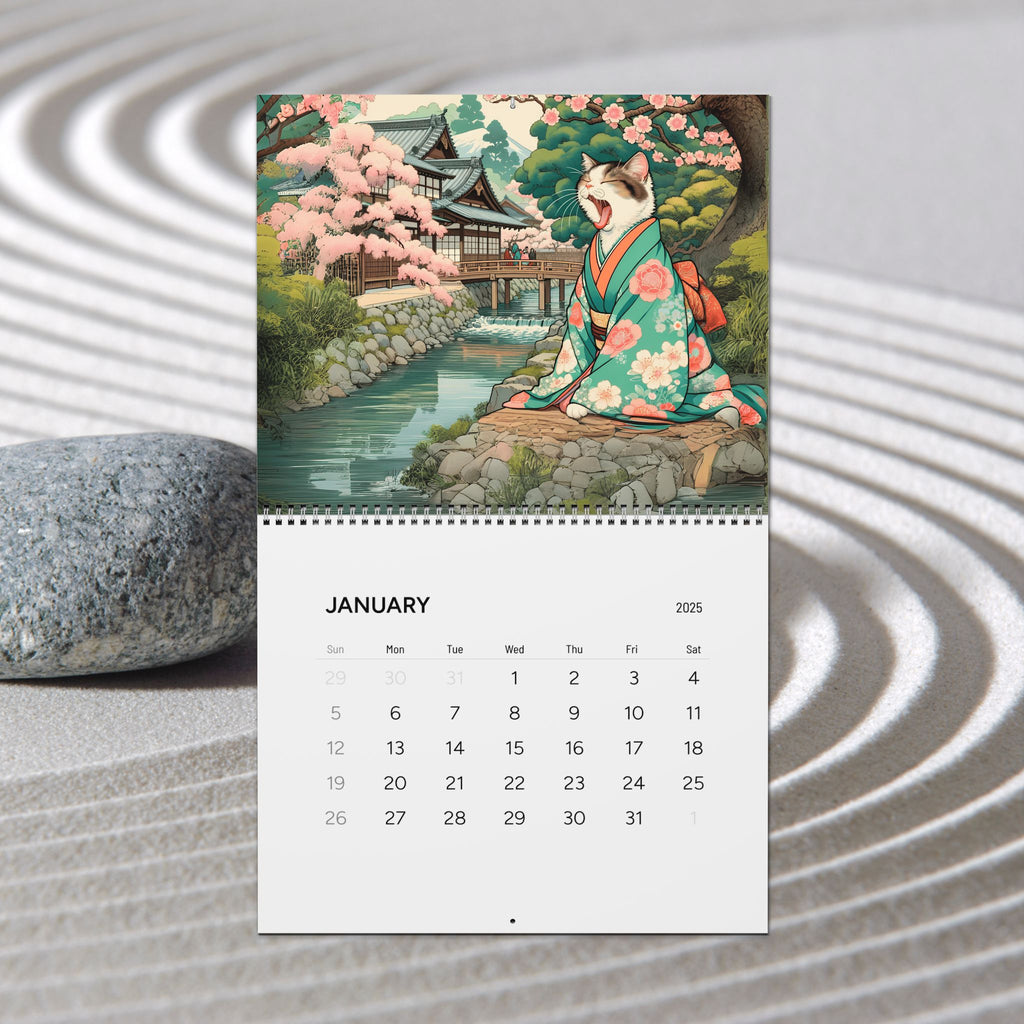 Kawaii Zen Cats of Edo Calendar 2025