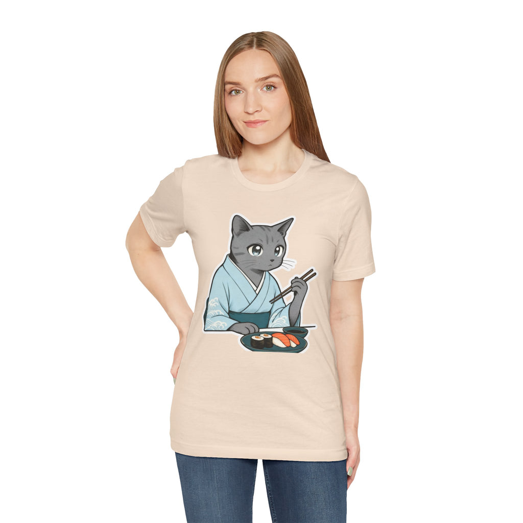 Sushi Kimono Cat Shirt - Japanese Dinner Date Cat Tee