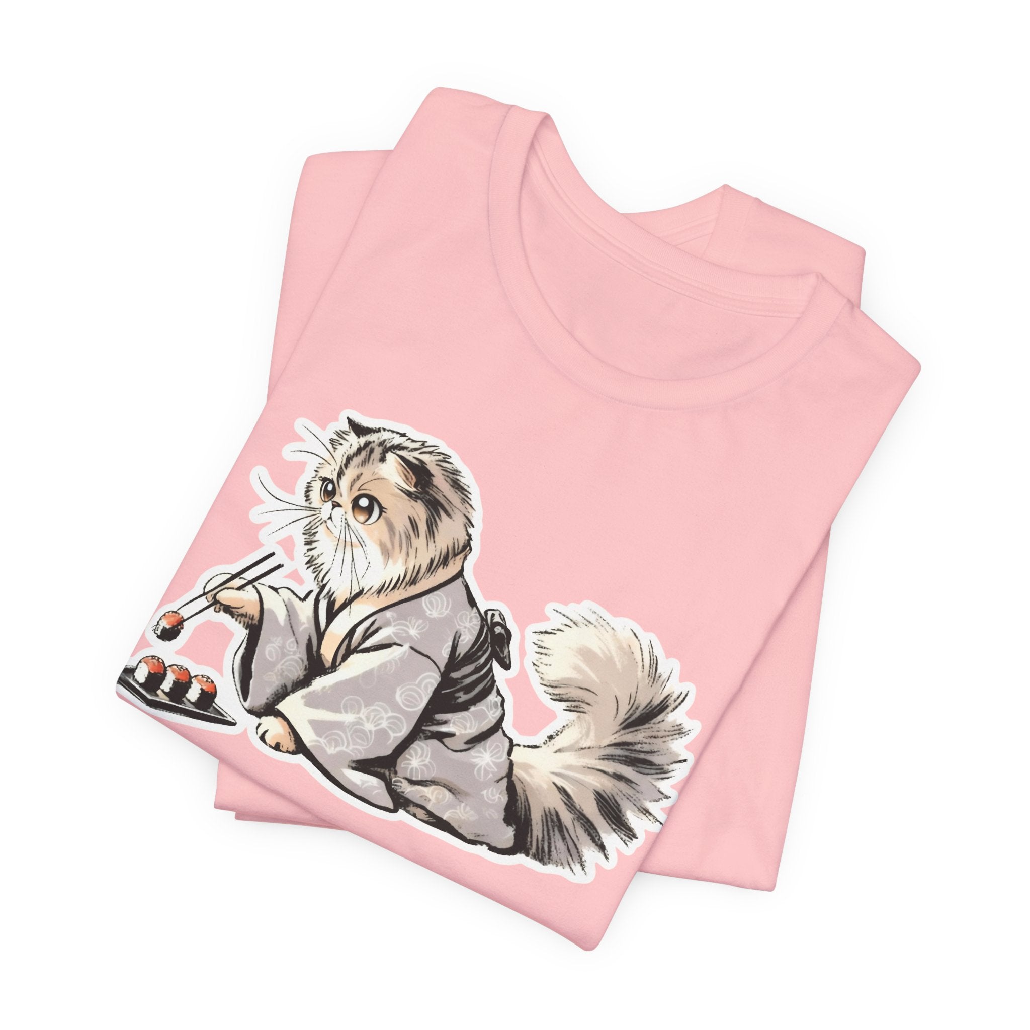 Sushi Cat Chopsticks Shirt - Cute Japanese Tee
