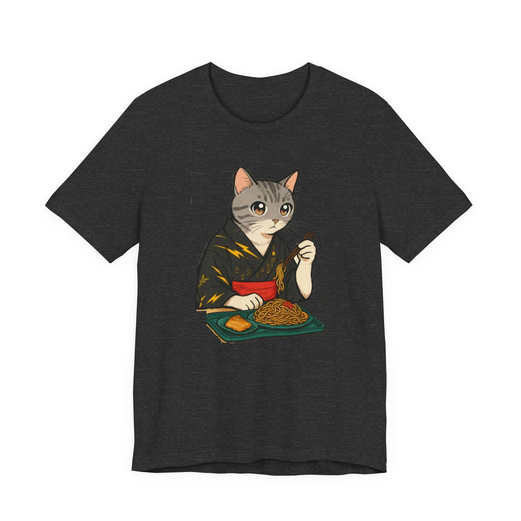 Yakisoba Noodle Cat Shirt - Japanese Street Food Kimono Cat Tee