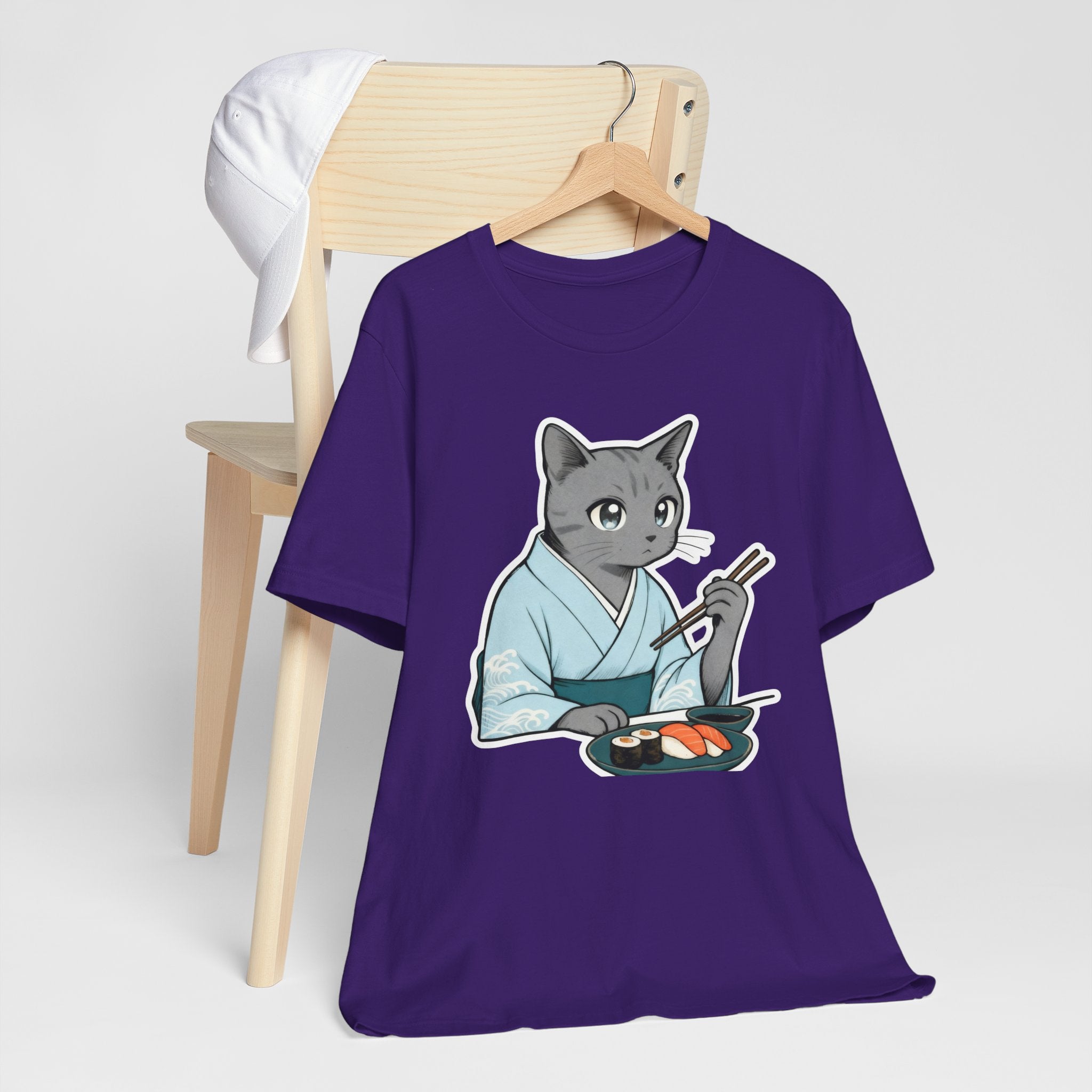 Sushi Kimono Cat Shirt - Japanese Dinner Date Cat Tee