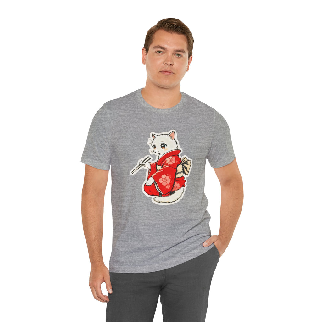 Sushi Kimono Cat Shirt - Cute Japanese Tee