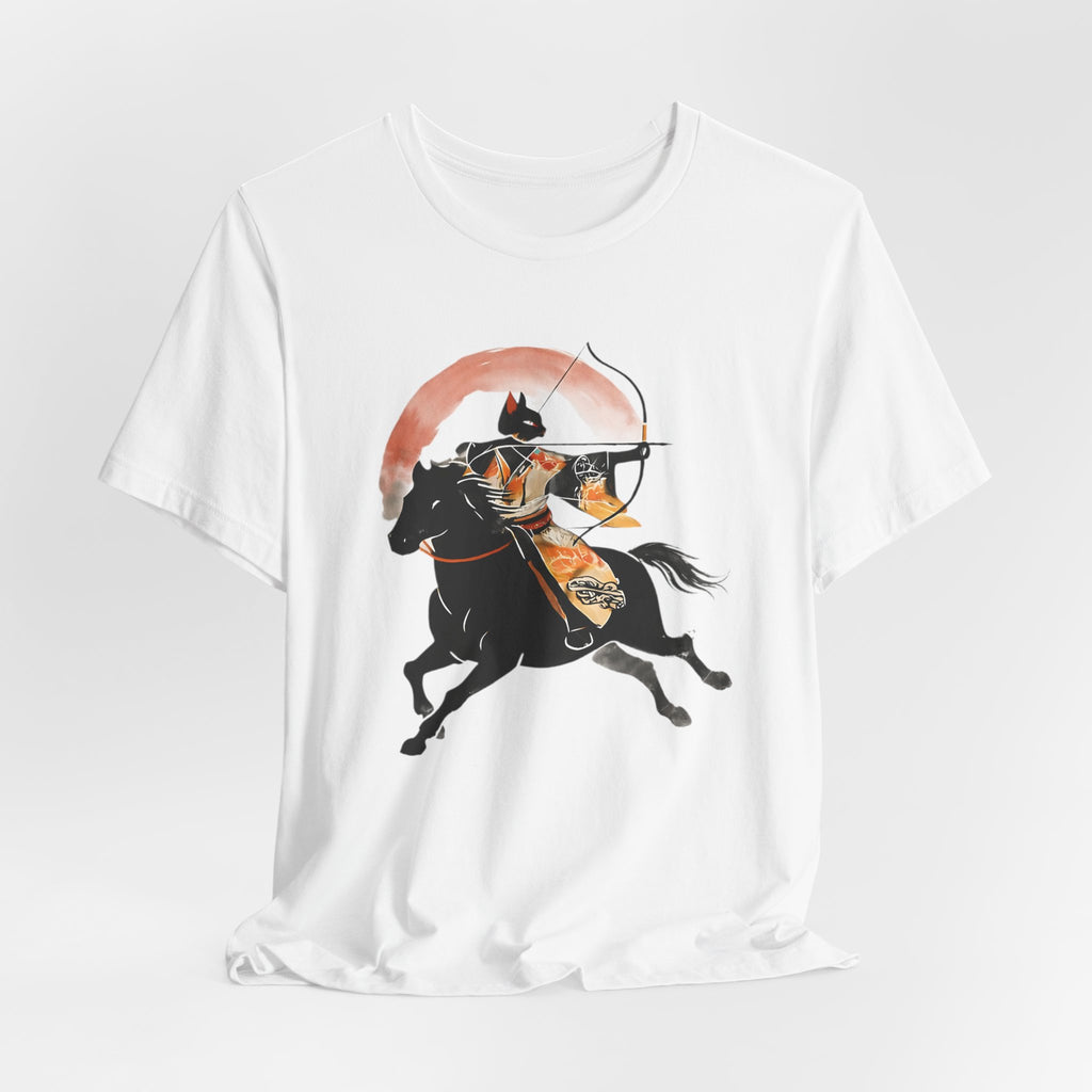 Year of the Horse Archer Cat T-Shirt | Japanese Zodiac Ukiyo-e Kimono Neko