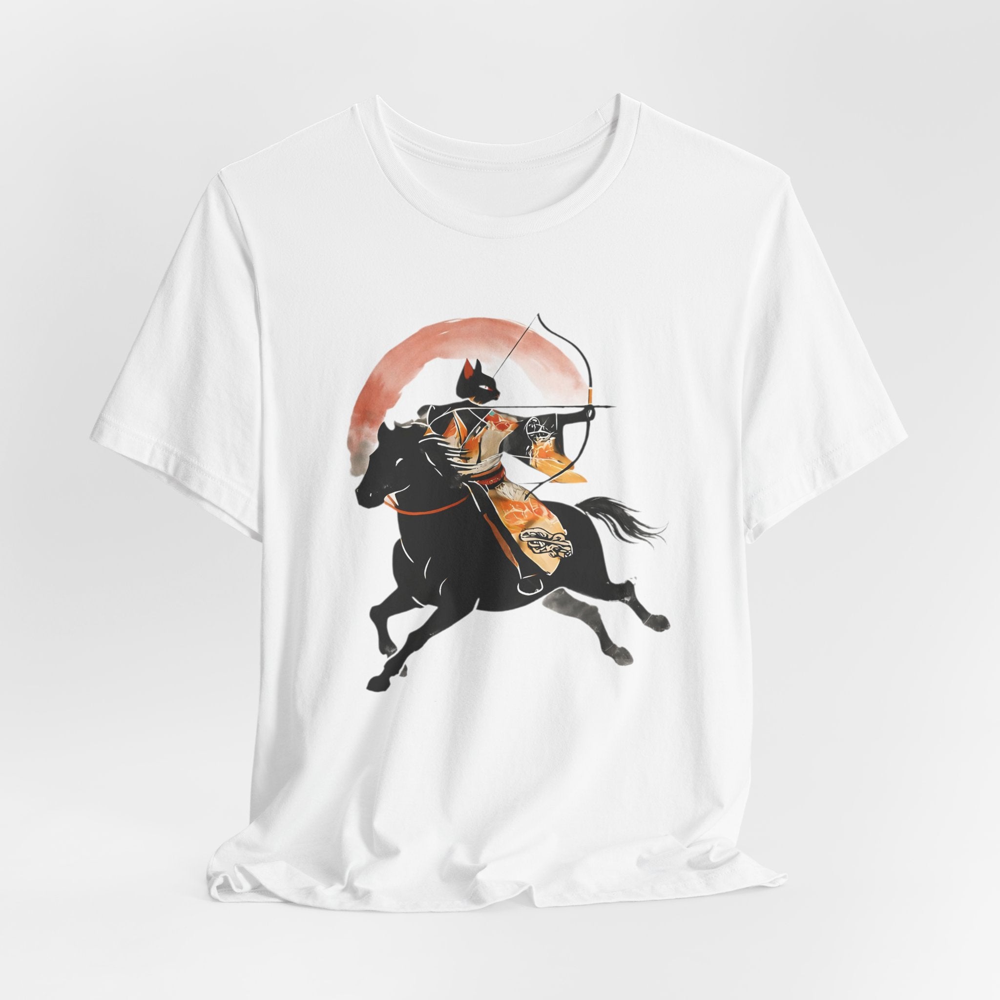 Year of the Horse Archer Cat T-Shirt | Japanese Zodiac Ukiyo-e Kimono Neko