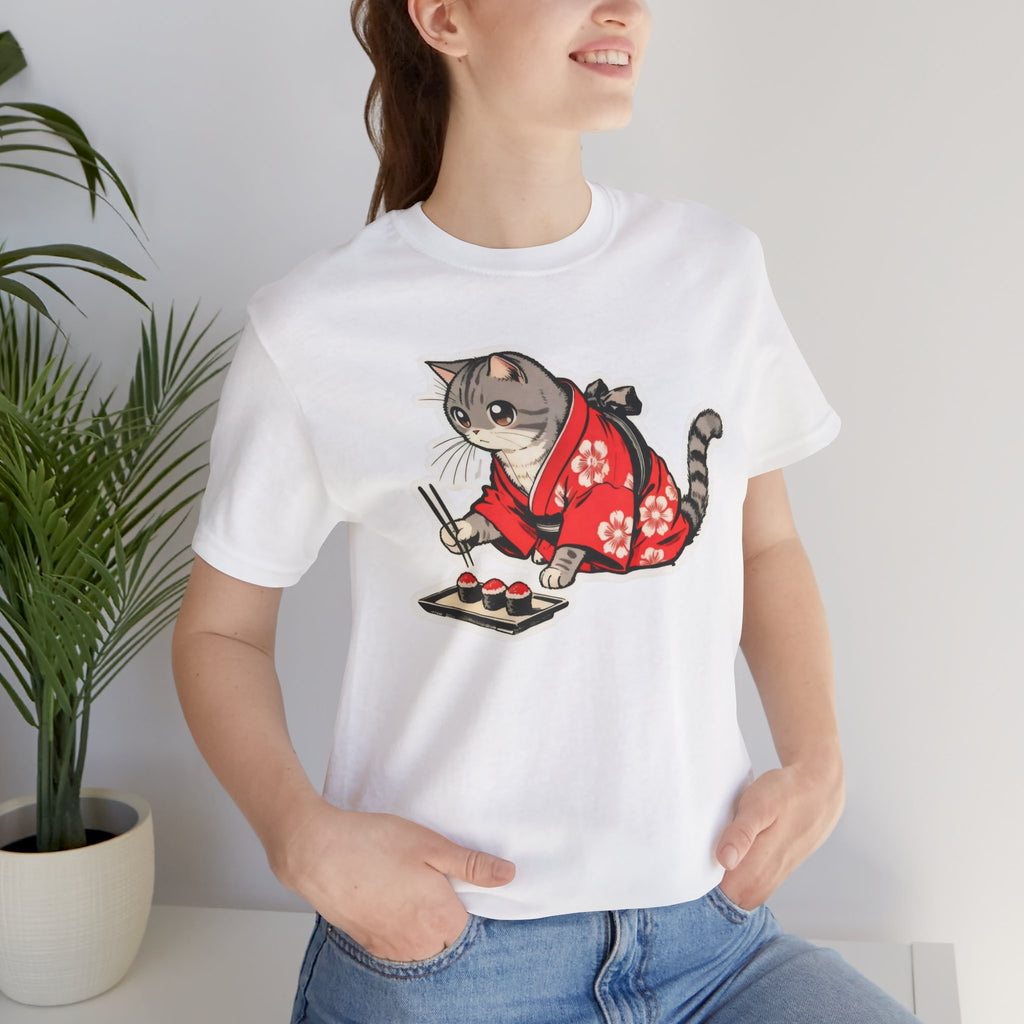 Sushi Cat T-Shirt - Kawaii Kimono Cat