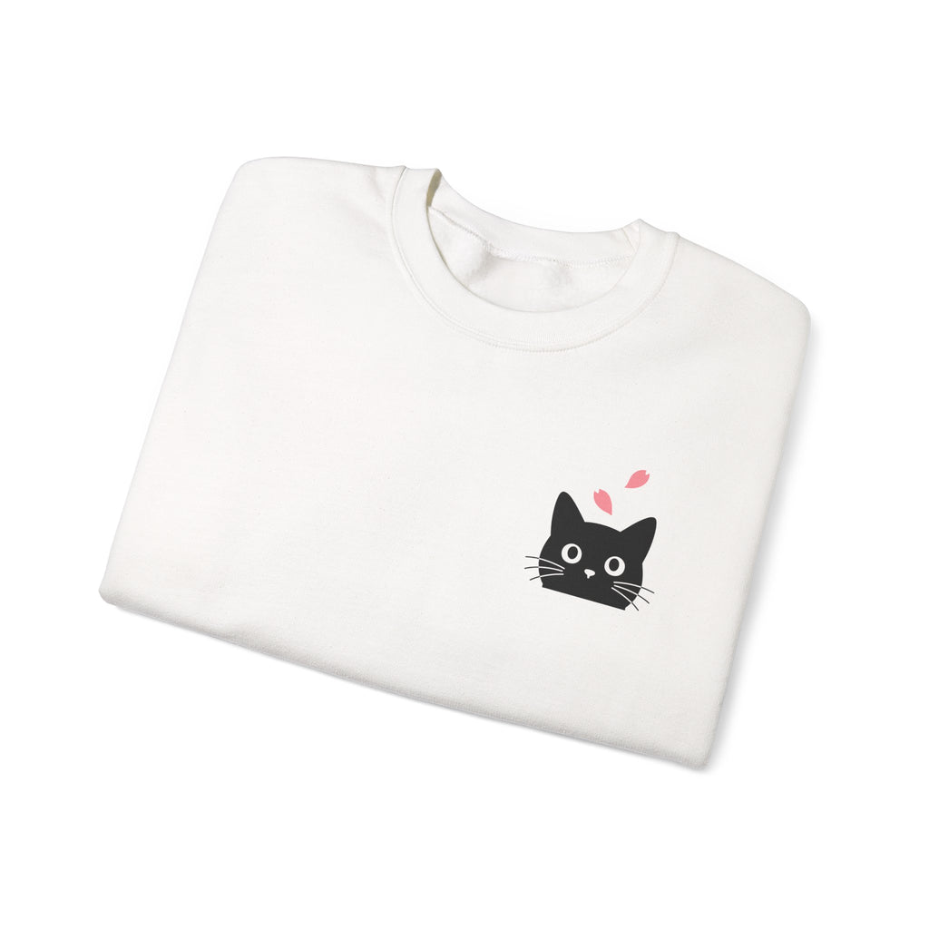 Black Cat Sakura Sweatshirt - Unisex Crewneck