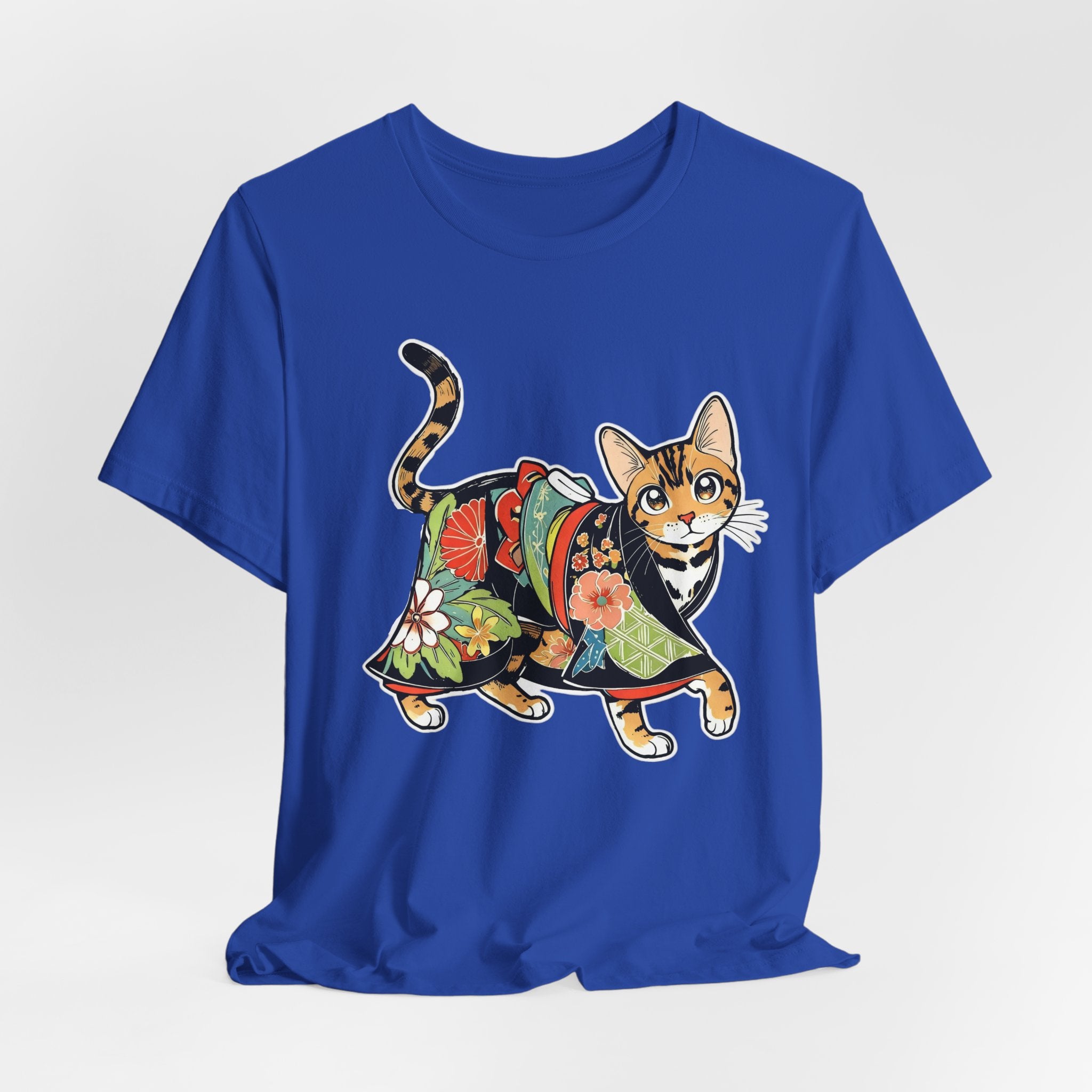 Zen Cat Shirt Japanese Gift Tee, Kimono Cat Bengal
