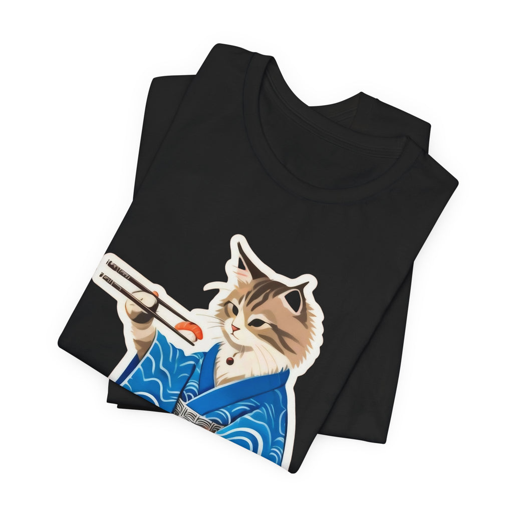 Cute Sushi Cat Shirt - Japanese Kimono Cat Tee