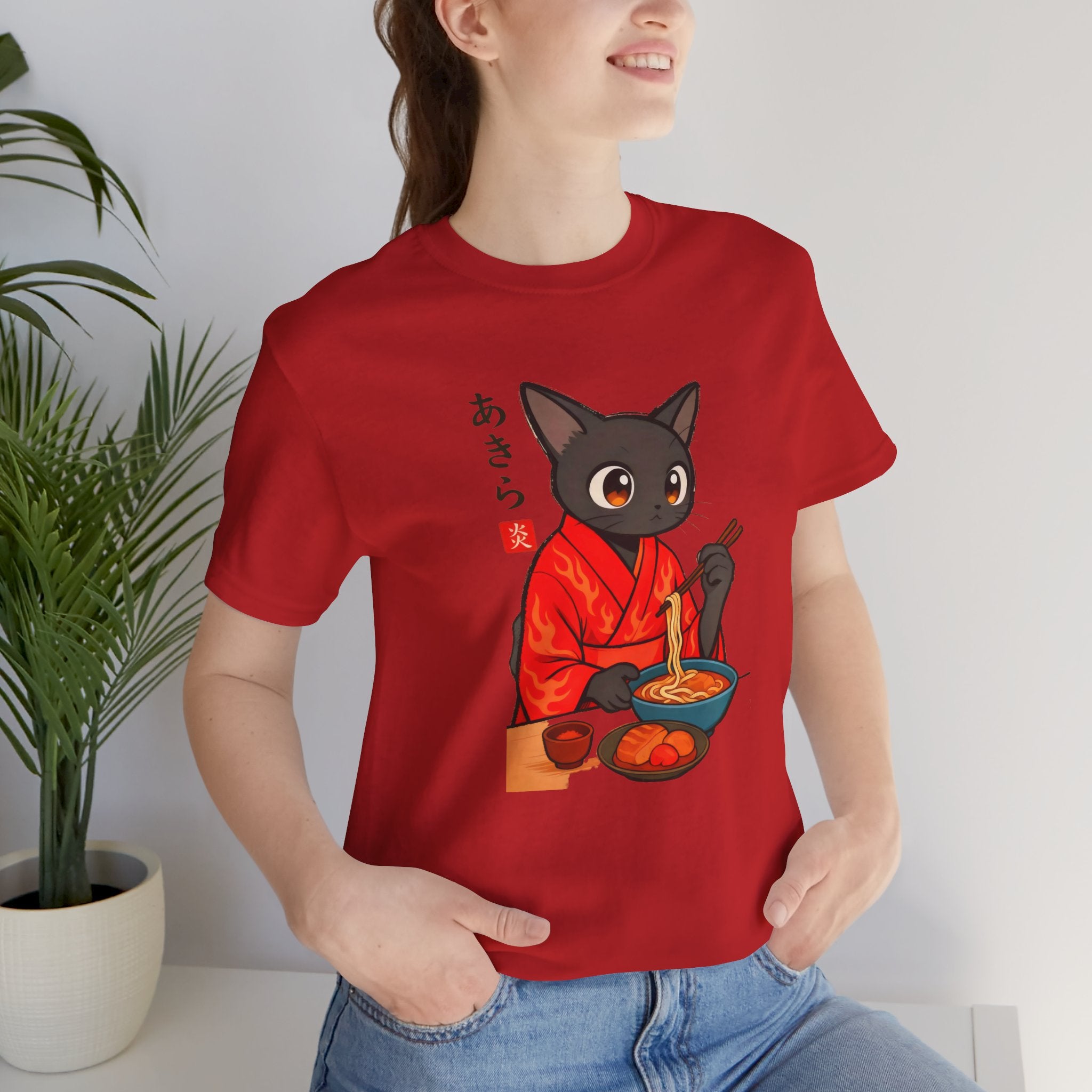 Spicy Ramen Black Cat Shirt - Japanese Noodle Cat Tee